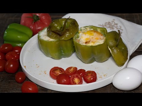 ფარშირებული ბულგარული წიწაკა|Sweet Pepper with  an Egg|MK's Posh Kitchen